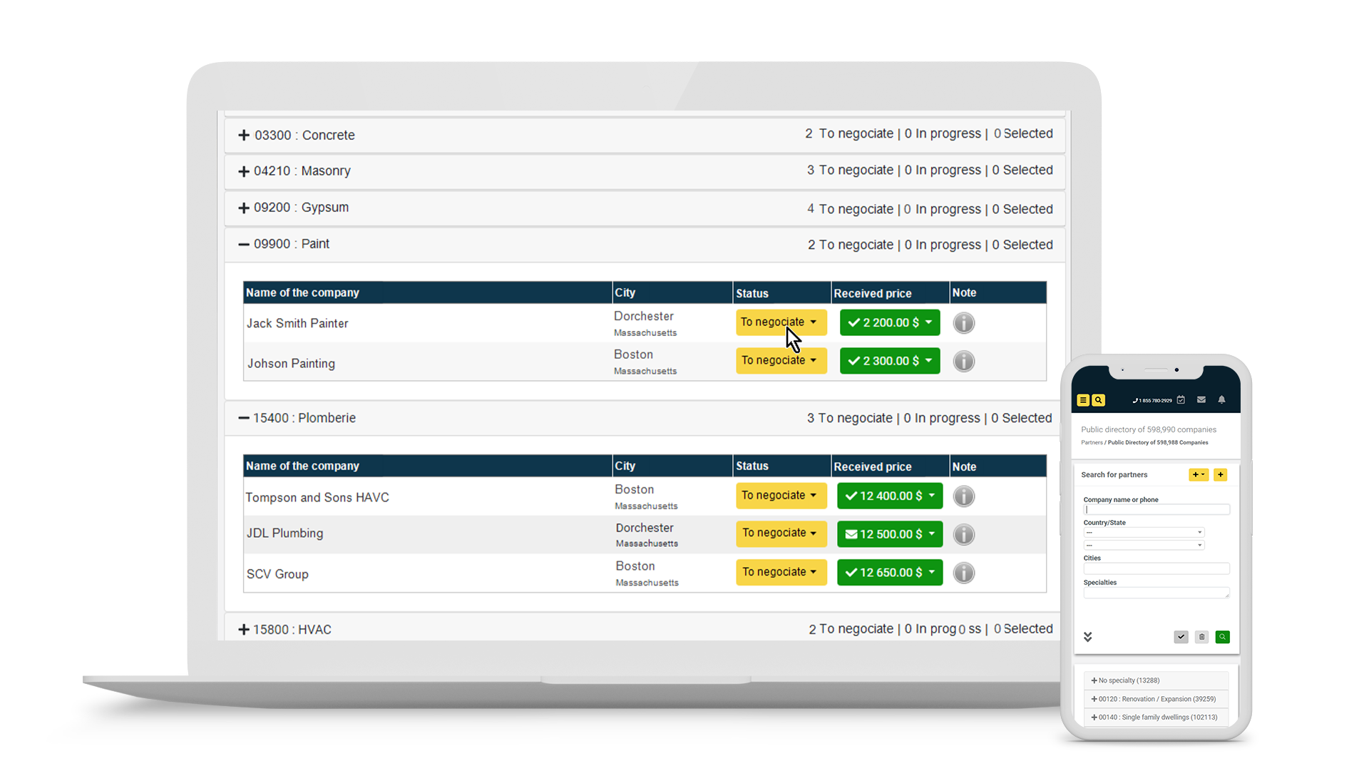 Track Progress of your negotiations